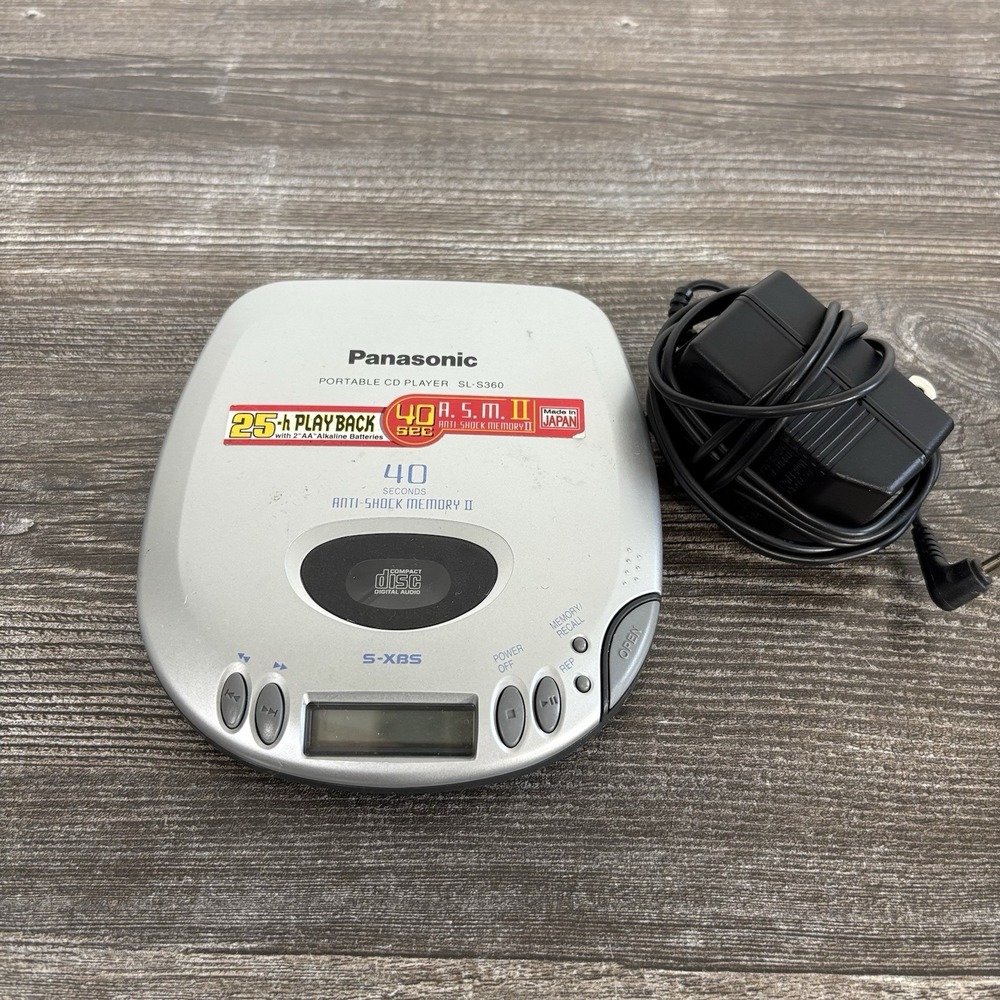 Panasonic SL-S360 Portable CD Player TESTED & WORKING With Power Supply!
